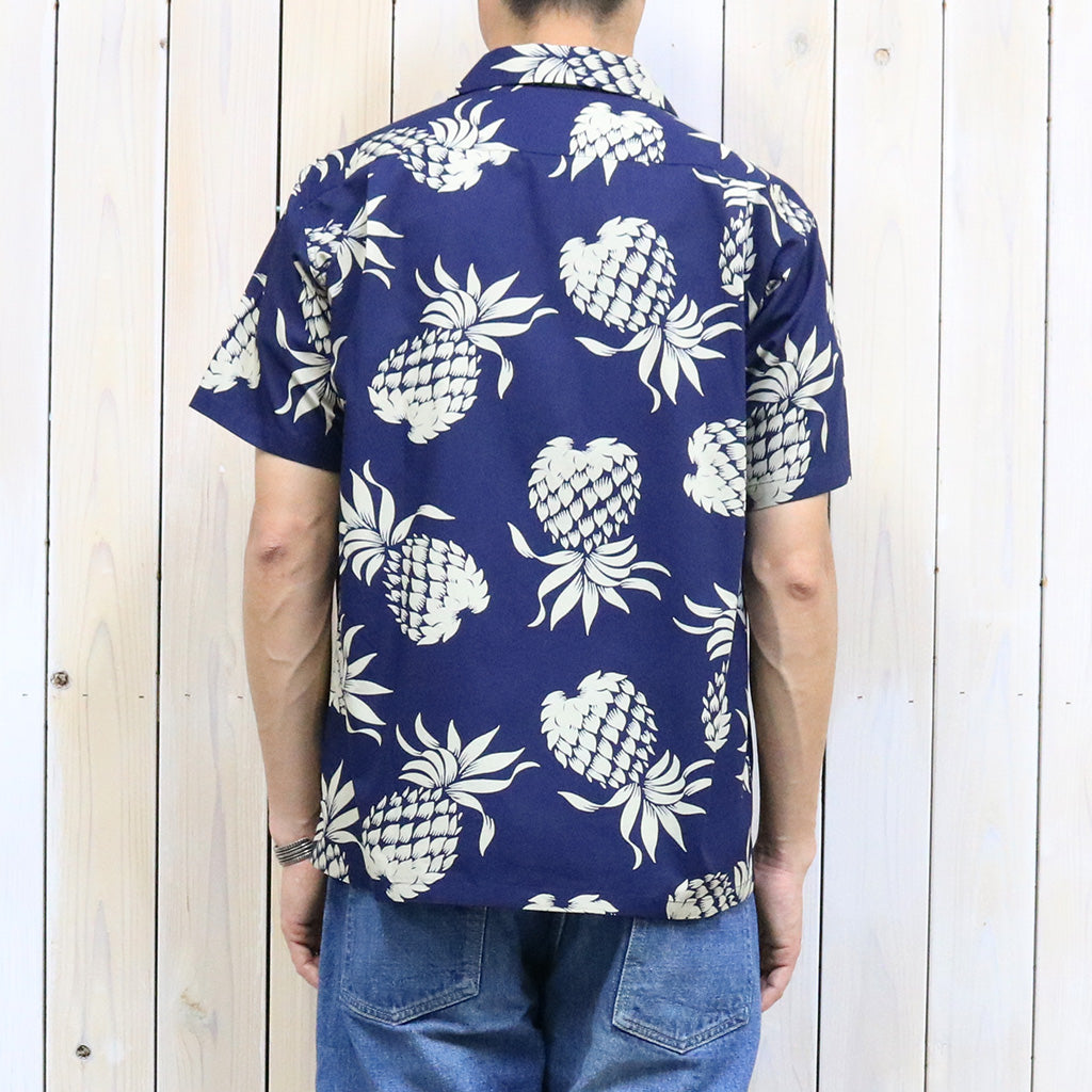 DUKE KAHANAMOKU『S/S COTTON HAWAIIAN SHIRT-DUKE’S PINEAPPLE』(NAVY)