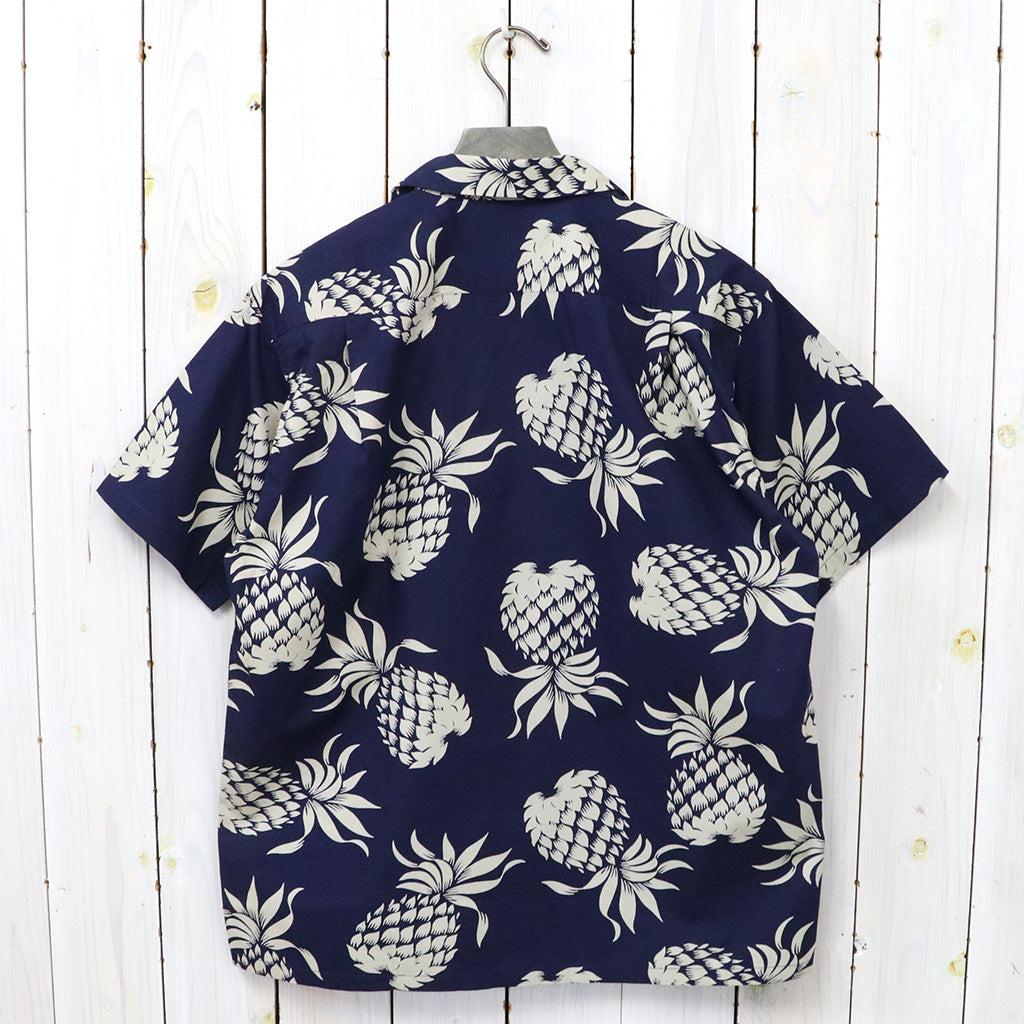 DUKE KAHANAMOKU『S/S COTTON HAWAIIAN SHIRT-DUKE’S PINEAPPLE』(NAVY)