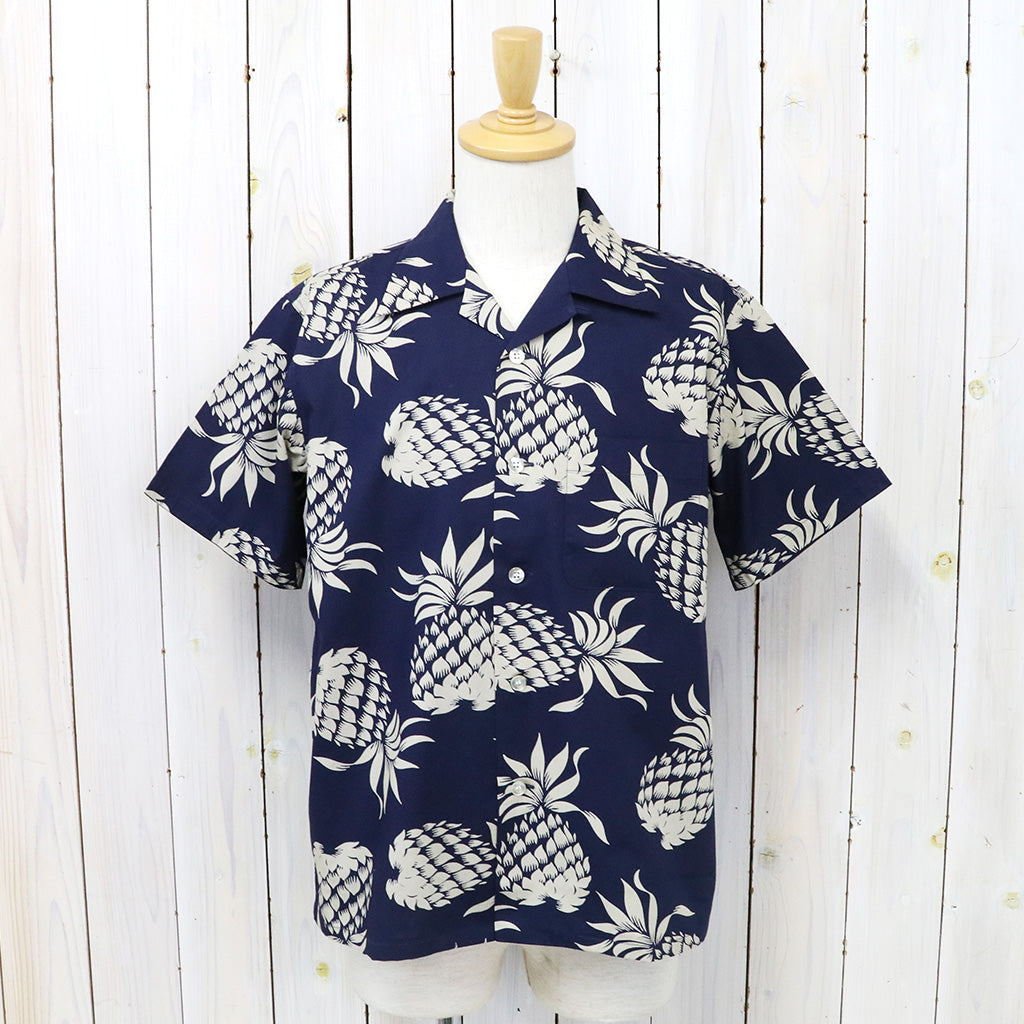DUKE KAHANAMOKU『S/S COTTON HAWAIIAN SHIRT-DUKE’S PINEAPPLE』(NAVY)