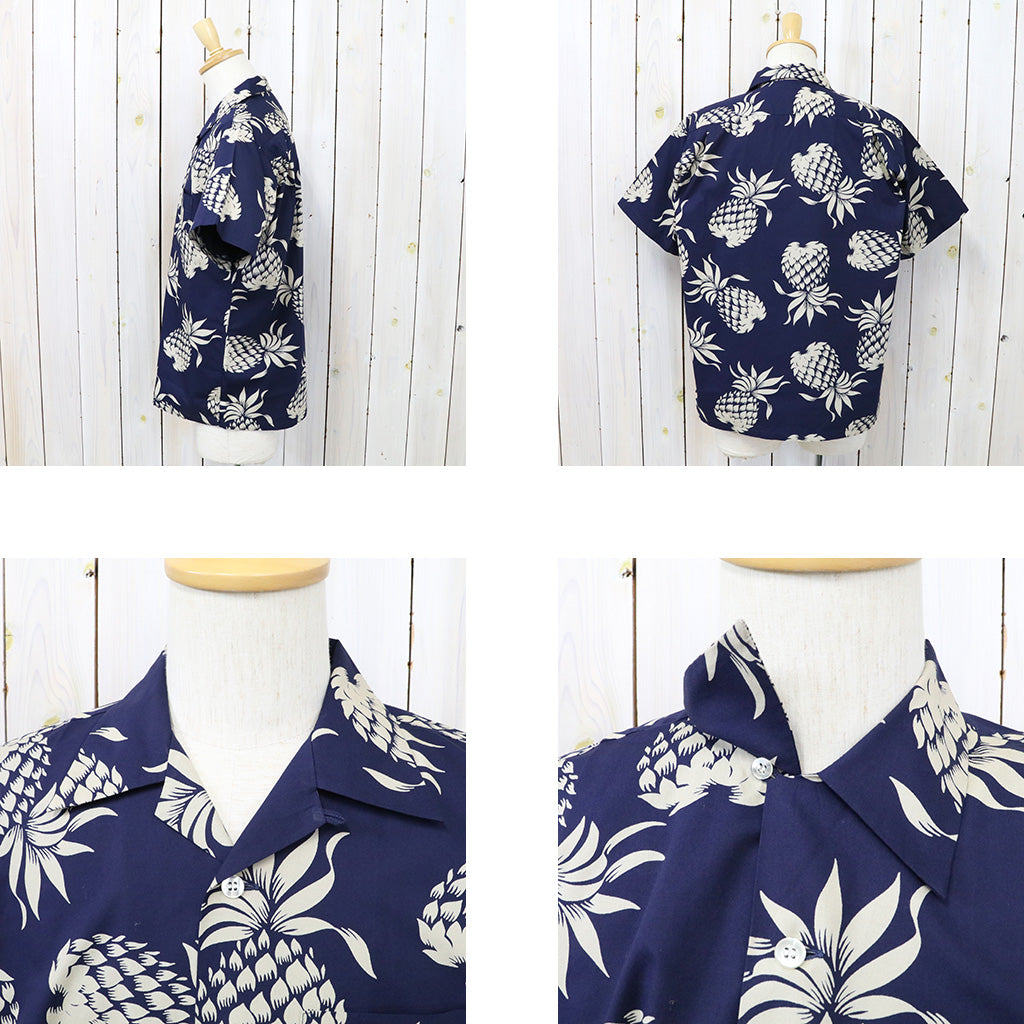 DUKE KAHANAMOKU『S/S COTTON HAWAIIAN SHIRT-DUKE’S PINEAPPLE』(NAVY)