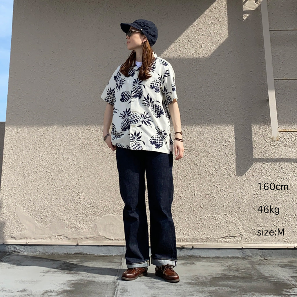 DUKE KAHANAMOKU『S/S COTTON HAWAIIAN SHIRT-DUKE’S PINEAPPLE』(OFF WHITE)