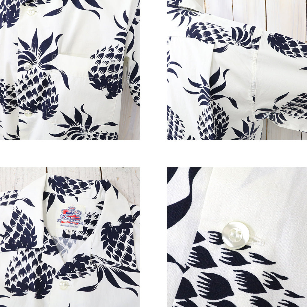 DUKE KAHANAMOKU『S/S COTTON HAWAIIAN SHIRT-DUKE’S PINEAPPLE』(OFF WHITE)