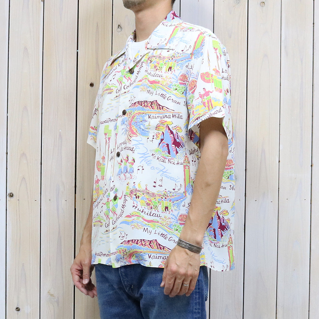 SUN SURF『S/S RAYON HAWAIIAN SHIRT-THE SONG OF HAWAII』(OFF WHITE)