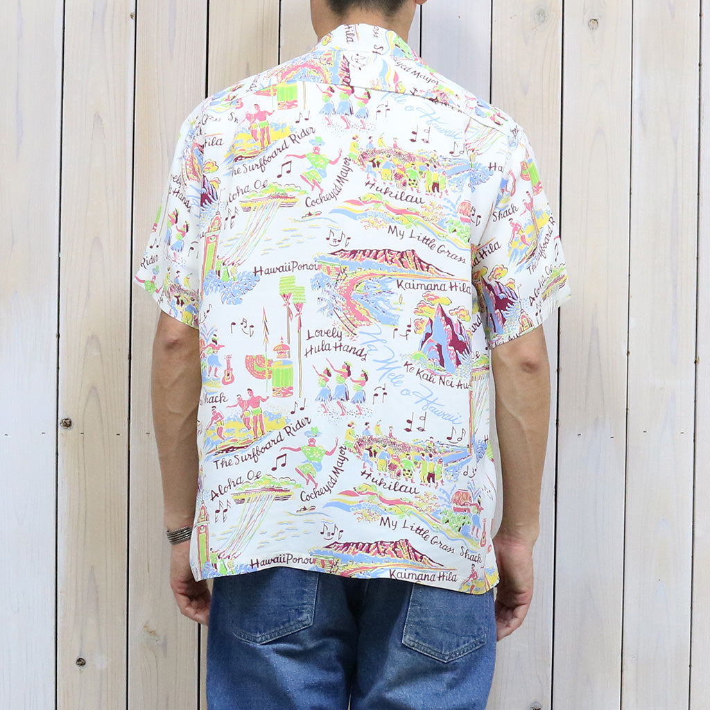 SUN SURF『S/S RAYON HAWAIIAN SHIRT-THE SONG OF HAWAII』(OFF WHITE)