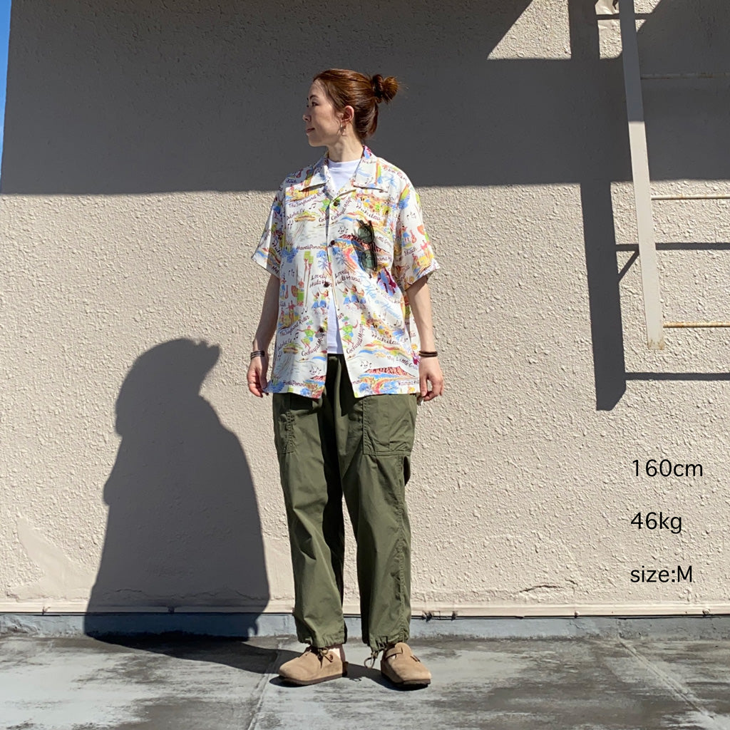 SUN SURF『S/S RAYON HAWAIIAN SHIRT-THE SONG OF HAWAII』(OFF WHITE)