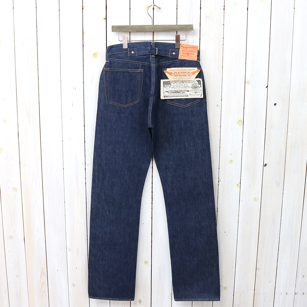SUGER CANE Super : “Denim” Collectible "#05 14.25oz. DENIM WAIST OVERALLS 1942 MODEL