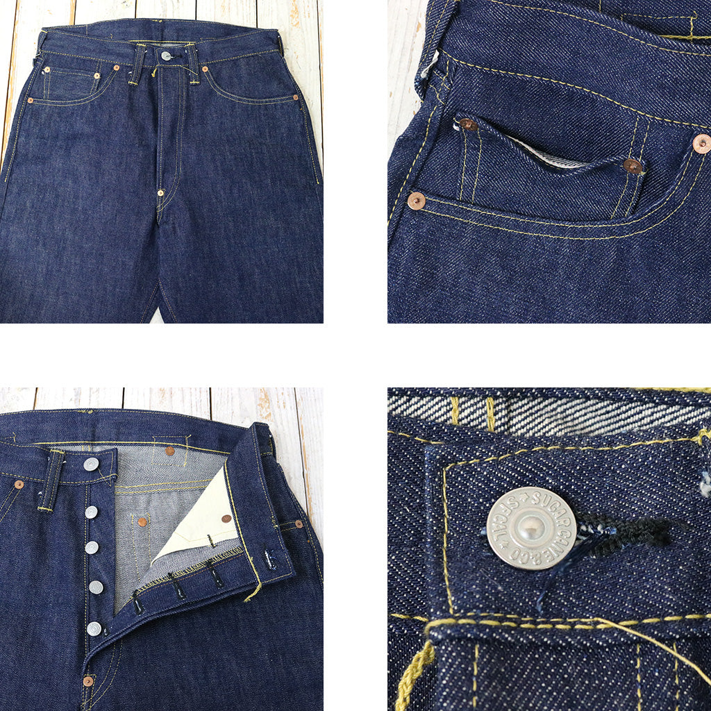 SUGER CANE Super : “Denim” Collectible "#05 14.25oz. DENIM WAIST OVERALLS 1942 MODEL