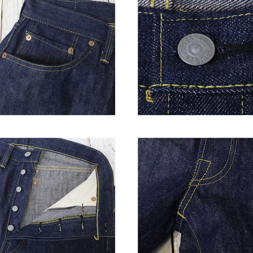 SUGER CANE Super : “Denim” Collectible #01 14oz. DENIM WAIST OVERALLS 1945 MODEL