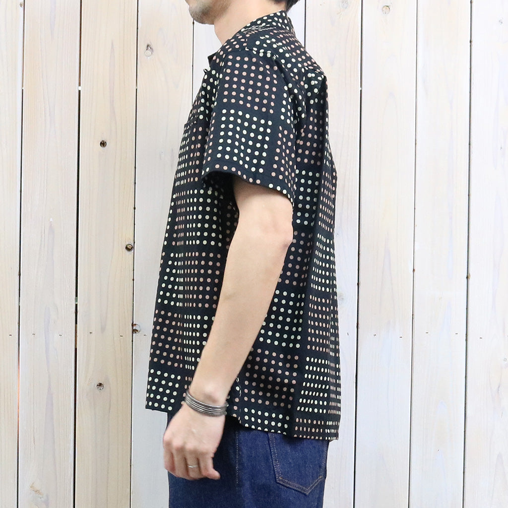 STAR OF HOLLYWOOD『TYPEWRITER COTTON S/S OPEN SHIRT -POLKA DOT』(BLACK)