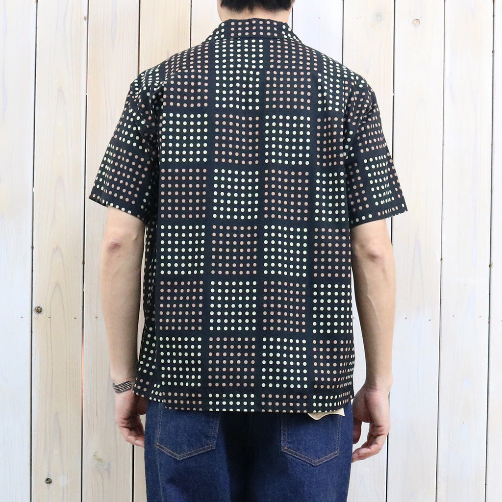STAR OF HOLLYWOOD『TYPEWRITER COTTON S/S OPEN SHIRT -POLKA DOT』(BLACK)