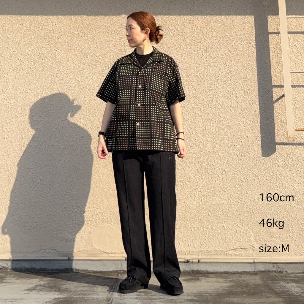 STAR OF HOLLYWOOD『TYPEWRITER COTTON S/S OPEN SHIRT -POLKA DOT』(BLACK)