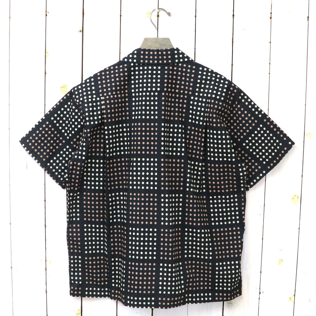 STAR OF HOLLYWOOD『TYPEWRITER COTTON S/S OPEN SHIRT -POLKA DOT』(BLACK)