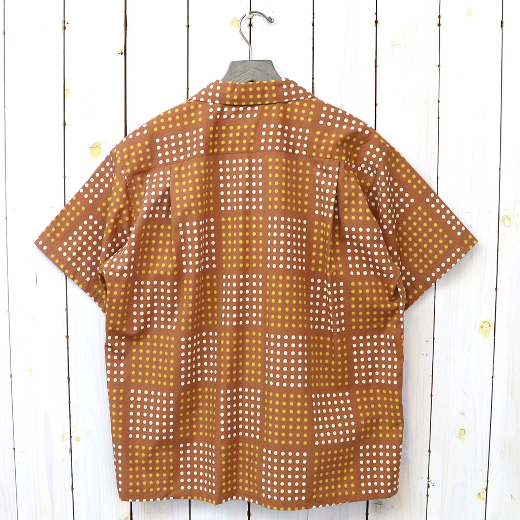 STAR OF HOLLYWOOD『TYPEWRITER COTTON S/S OPEN SHIRT -POLKA DOT』(BROWN)