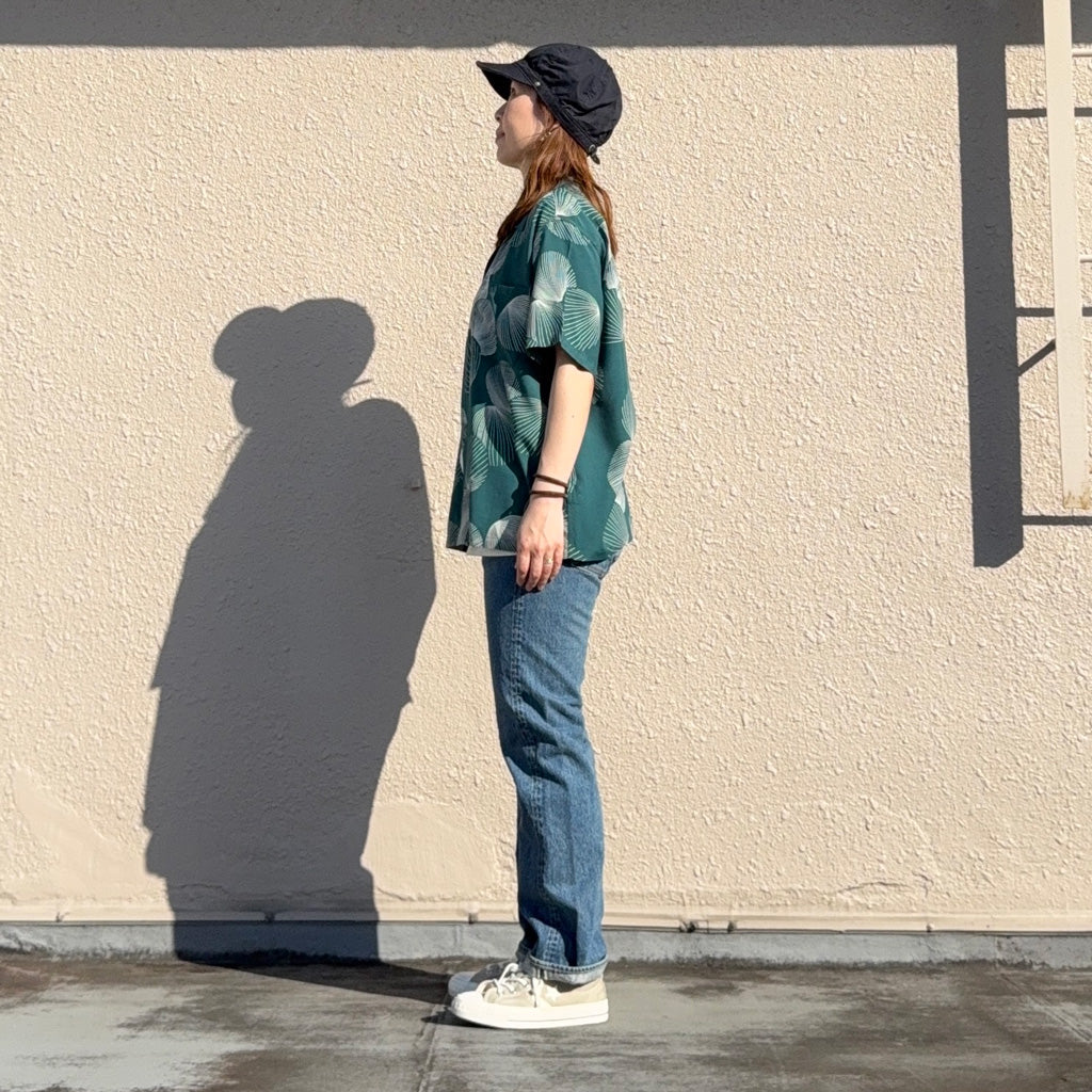 DUKE KAHANAMOKU『S/S RAYON HAWAIIAN SHIRT -DUKE’S SHELL』(GREEN)