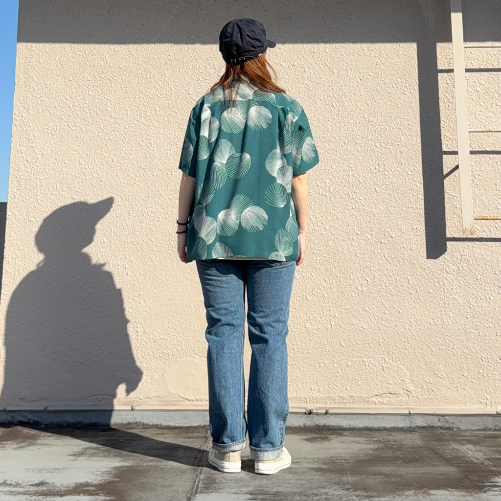 DUKE KAHANAMOKU『S/S RAYON HAWAIIAN SHIRT -DUKE’S SHELL』(GREEN)