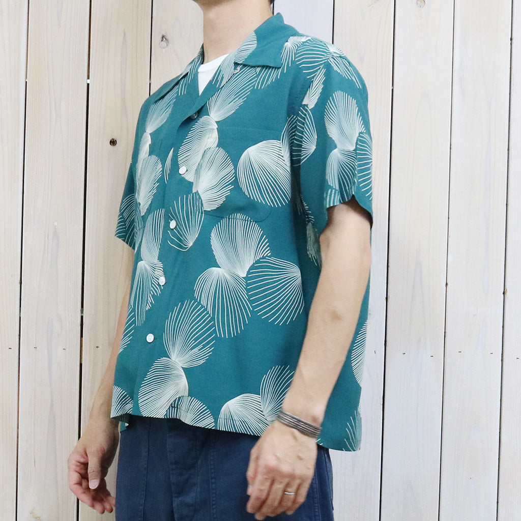 DUKE KAHANAMOKU『S/S RAYON HAWAIIAN SHIRT -DUKE’S SHELL』(GREEN)