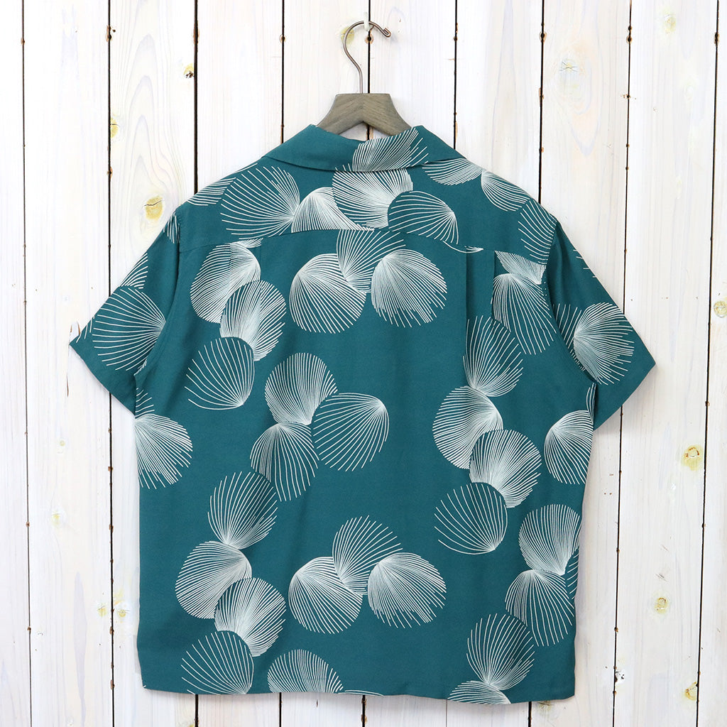 DUKE KAHANAMOKU『S/S RAYON HAWAIIAN SHIRT -DUKE’S SHELL』(GREEN)