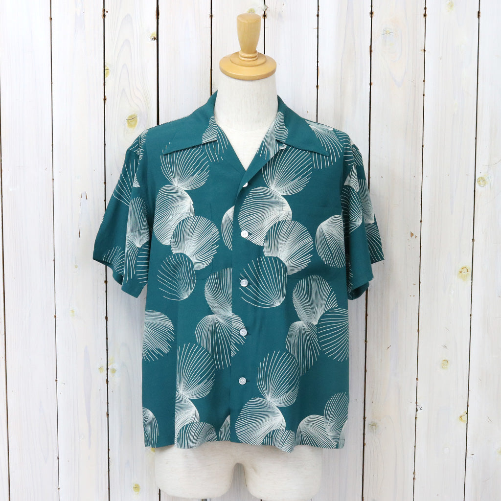 DUKE KAHANAMOKU『S/S RAYON HAWAIIAN SHIRT -DUKE’S SHELL』(GREEN)
