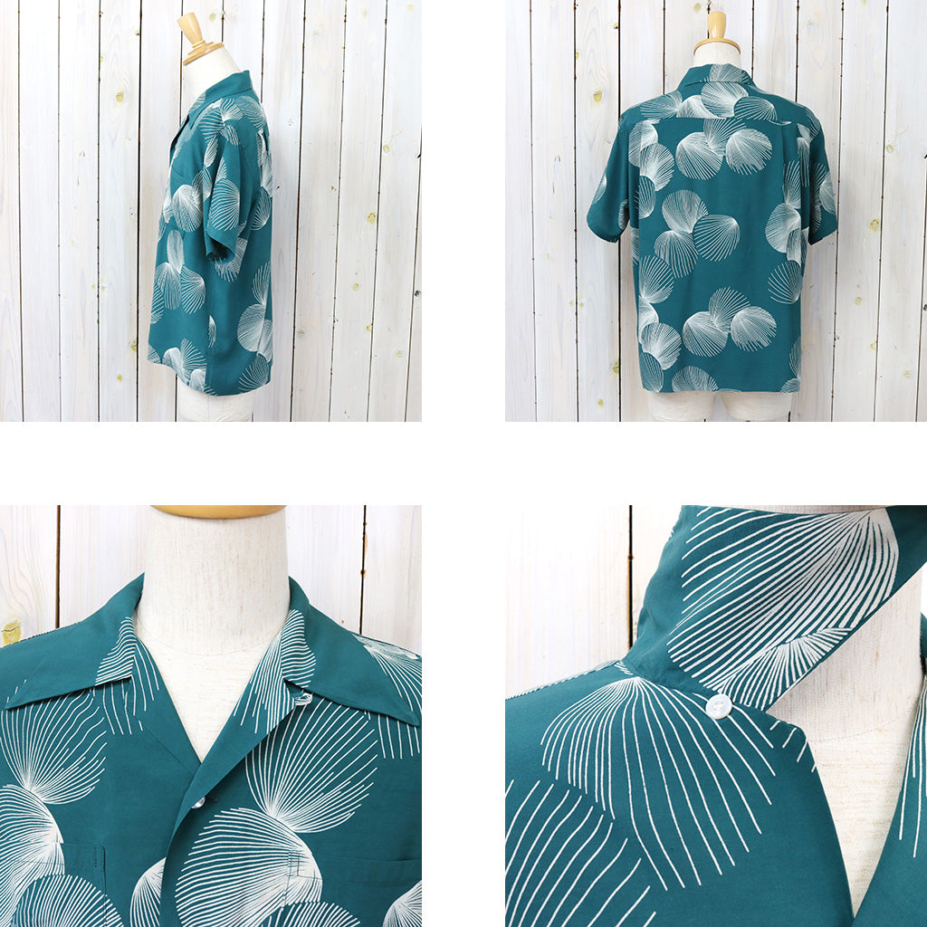 DUKE KAHANAMOKU『S/S RAYON HAWAIIAN SHIRT -DUKE’S SHELL』(GREEN)