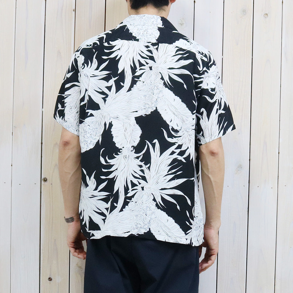 SUN SURF : S/S RAYON HAWAIIAN SHIRT -ISLAND PINEAPPLE (BLACK)