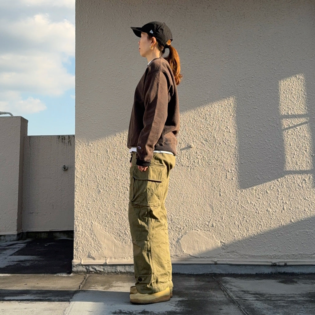 Champion : US企画 VINTAGE 日焼け加工 REVERSE WEAVE CREWNECK (BLACK)