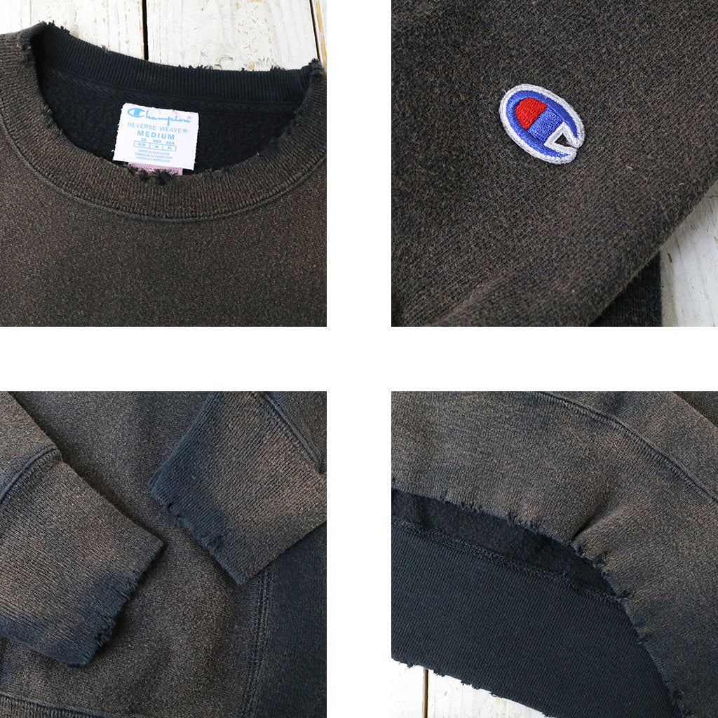 Champion : US企画 VINTAGE 日焼け加工 REVERSE WEAVE CREWNECK (BLACK)