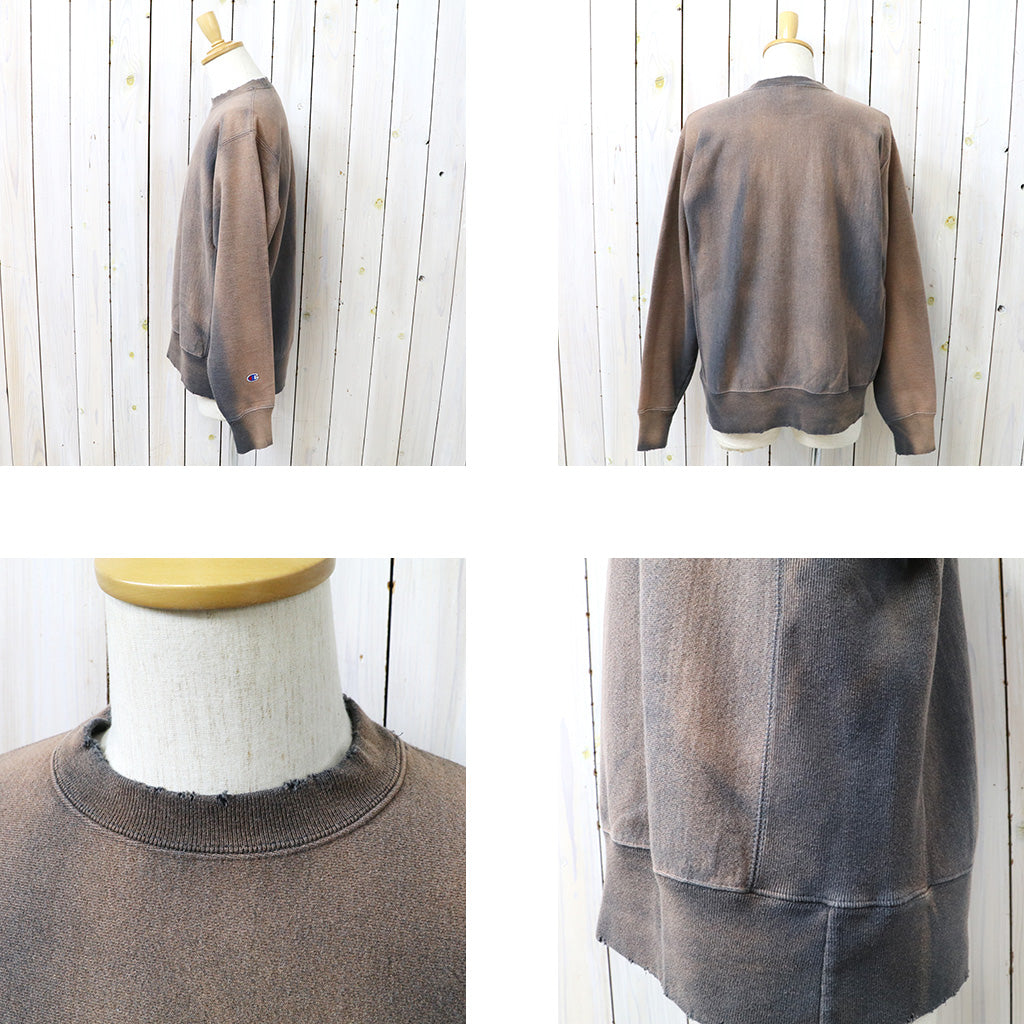Champion : US企画 VINTAGE 日焼け加工 REVERSE WEAVE CREWNECK (CHARCOAL)