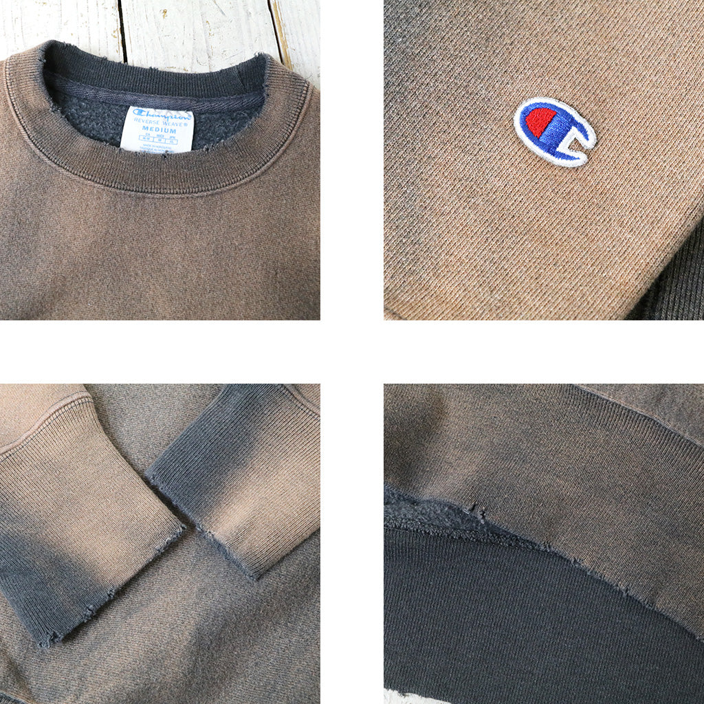 Champion : US企画 VINTAGE 日焼け加工 REVERSE WEAVE CREWNECK (CHARCOAL)