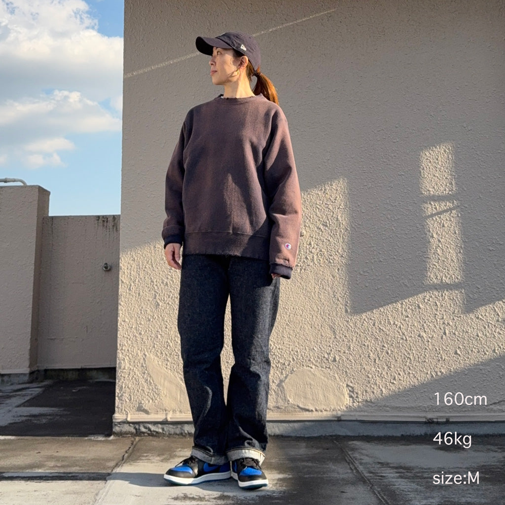 Champion : US企画 VINTAGE 日焼け加工 REVERSE WEAVE CREWNECK (NAVY)