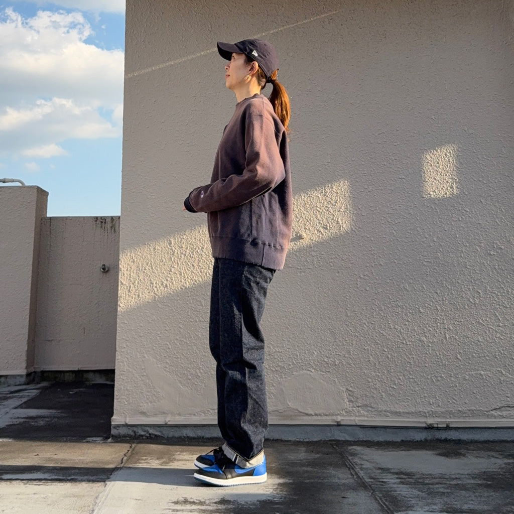 Champion : US企画 VINTAGE 日焼け加工 REVERSE WEAVE CREWNECK (NAVY)