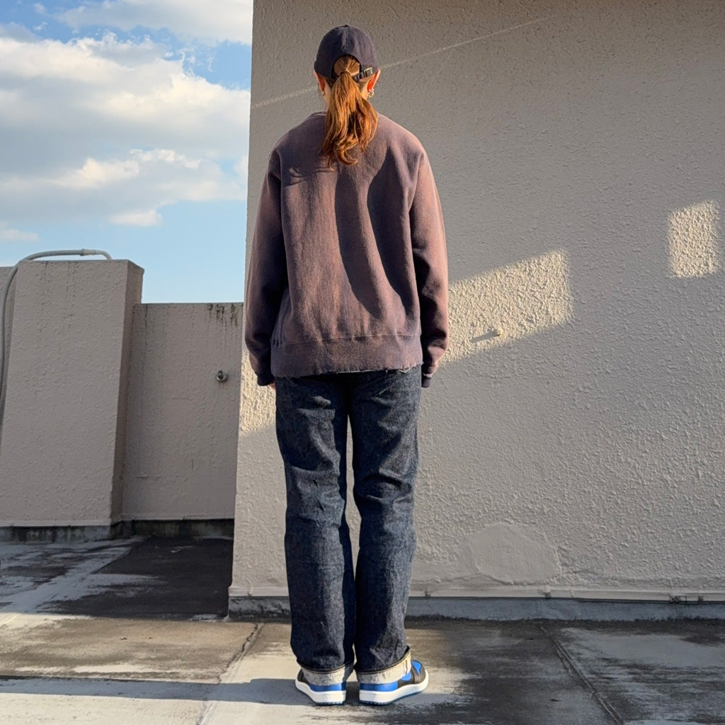Champion : US企画 VINTAGE 日焼け加工 REVERSE WEAVE CREWNECK (NAVY)