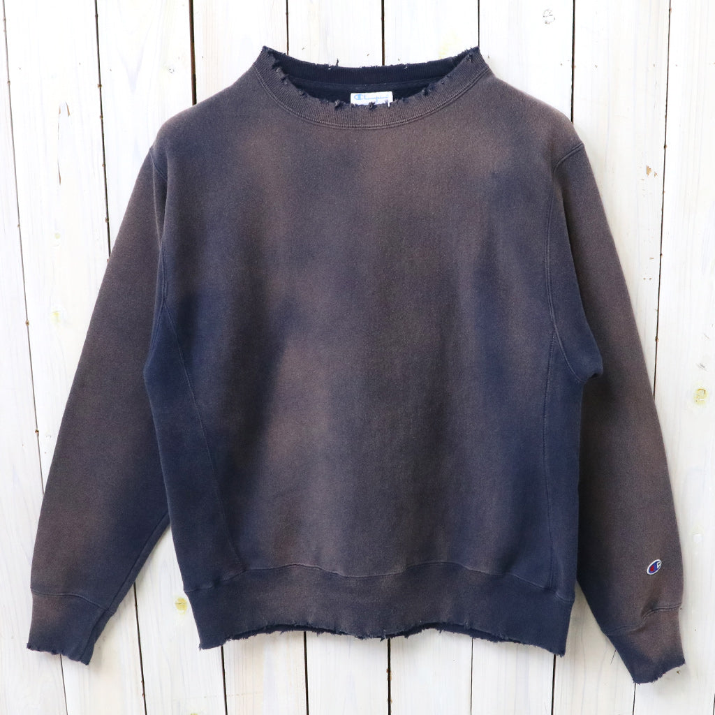 Champion : US企画 VINTAGE 日焼け加工 REVERSE WEAVE CREWNECK (NAVY)