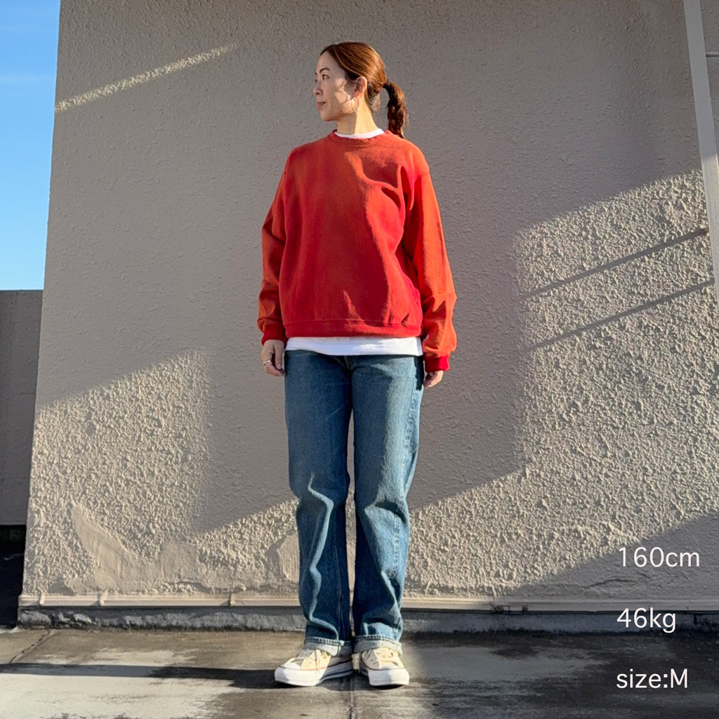 Champion : US企画 VINTAGE 日焼け加工 REVERSE WEAVE CREWNECK (RED)