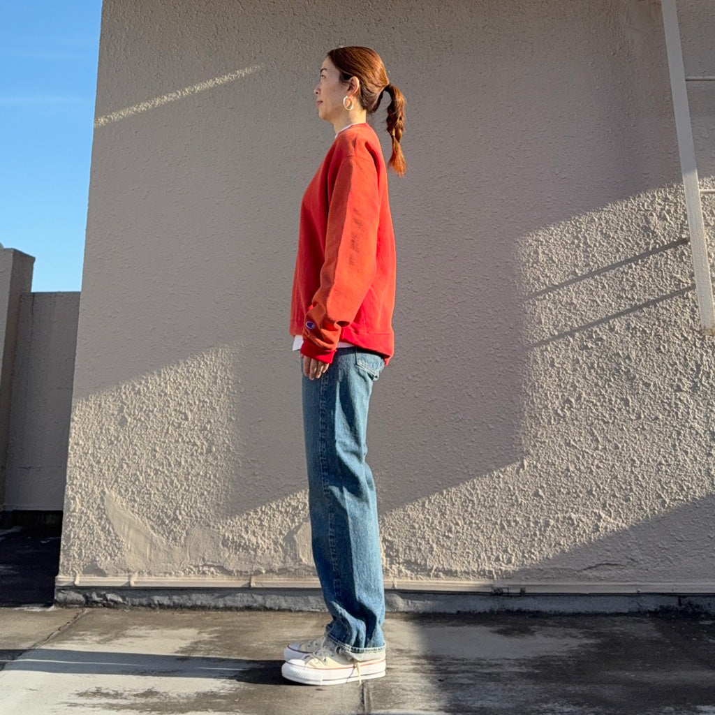 Champion : US企画 VINTAGE 日焼け加工 REVERSE WEAVE CREWNECK (RED)