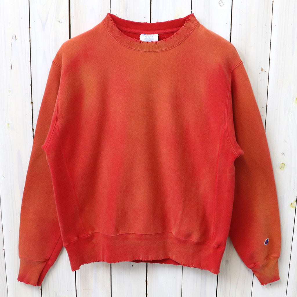 Champion : US企画 VINTAGE 日焼け加工 REVERSE WEAVE CREWNECK (RED)