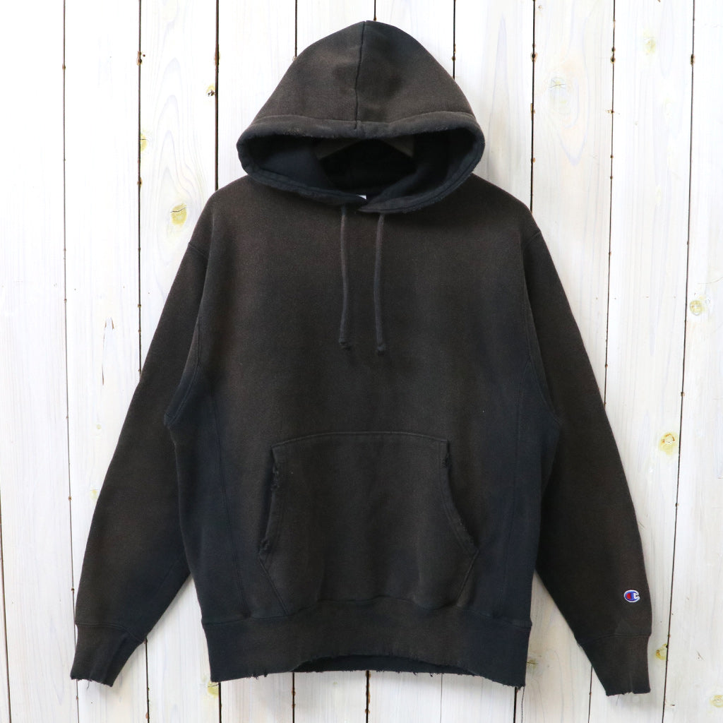 Champion : US企画 VINTAGE 日焼け加工 REVERSE WEAVE HOODIE (BLACK)