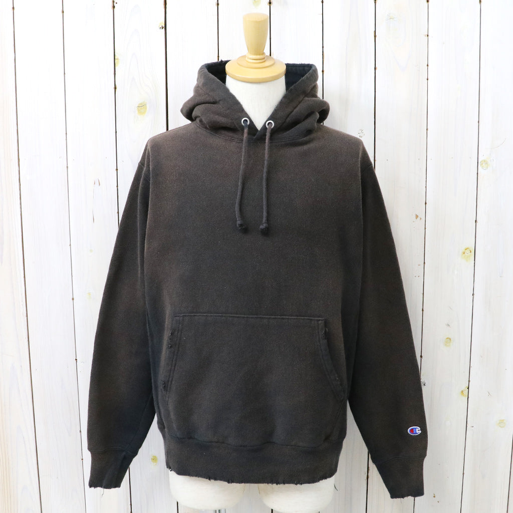 Champion : US企画 VINTAGE 日焼け加工 REVERSE WEAVE HOODIE (BLACK)
