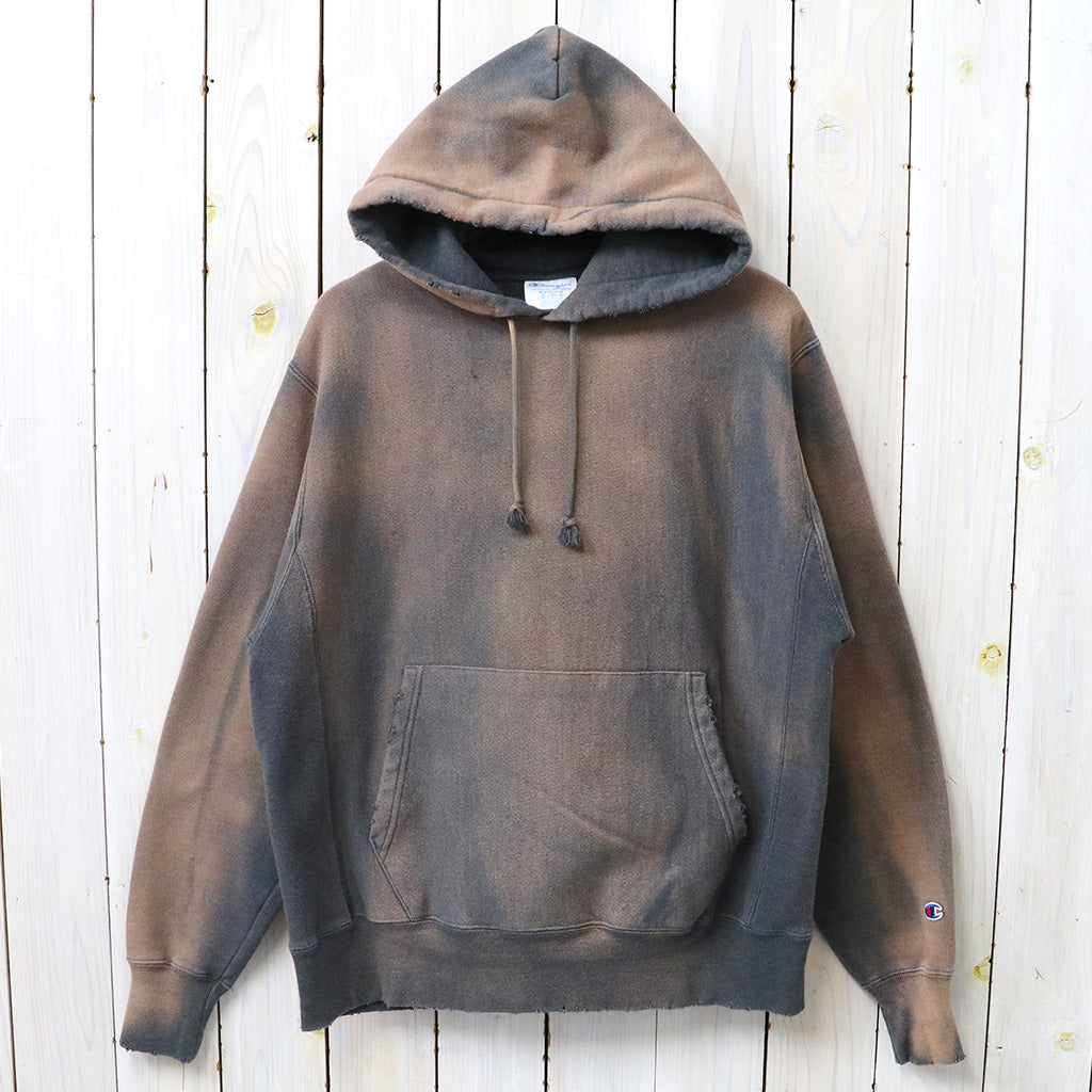 Champion : US企画 VINTAGE 日焼け加工 REVERSE WEAVE HOODIE (CHARCOAL)