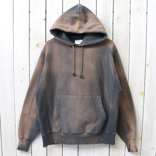 Champion : US企画 VINTAGE 日焼け加工 REVERSE WEAVE HOODIE (CHARCOAL)