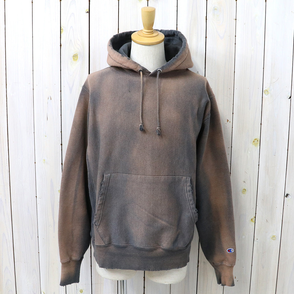 Champion : US企画 VINTAGE 日焼け加工 REVERSE WEAVE HOODIE (CHARCOAL)