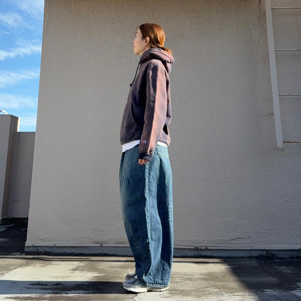 Champion : US企画 VINTAGE 日焼け加工 REVERSE WEAVE HOODIE (NAVY)