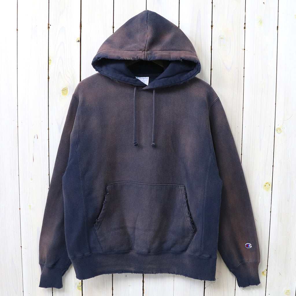 Champion : US企画 VINTAGE 日焼け加工 REVERSE WEAVE HOODIE (NAVY)