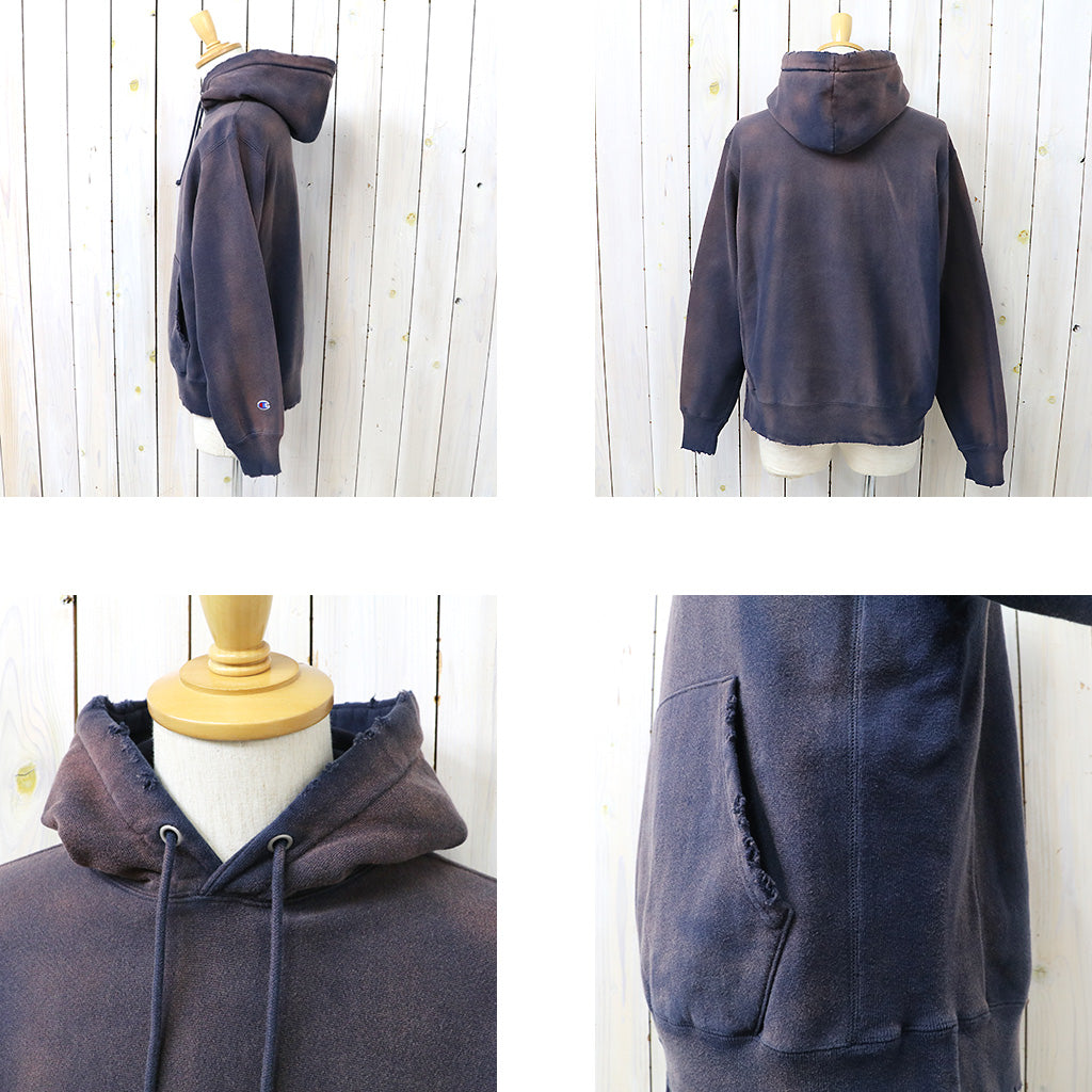 Champion : US企画 VINTAGE 日焼け加工 REVERSE WEAVE HOODIE (NAVY)