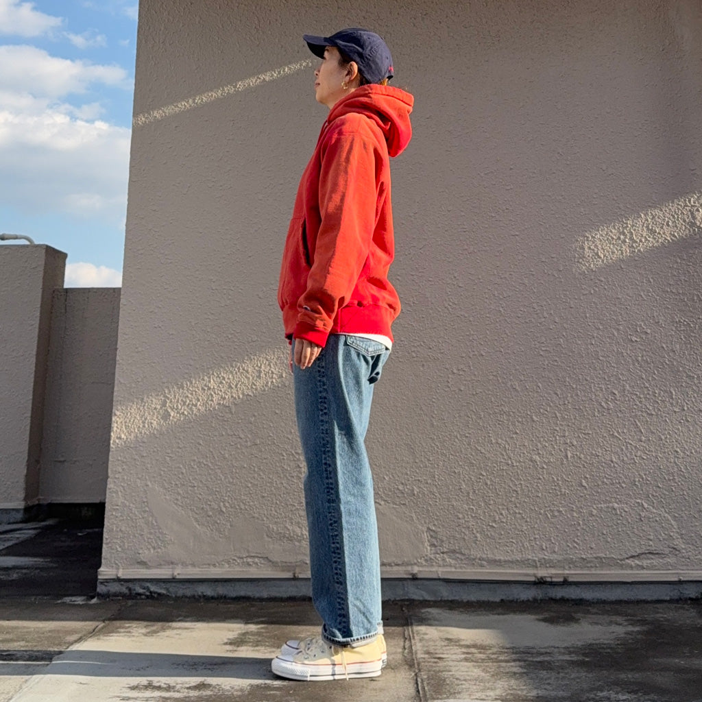 Champion : US企画 VINTAGE 日焼け加工 REVERSE WEAVE HOODIE (RED)