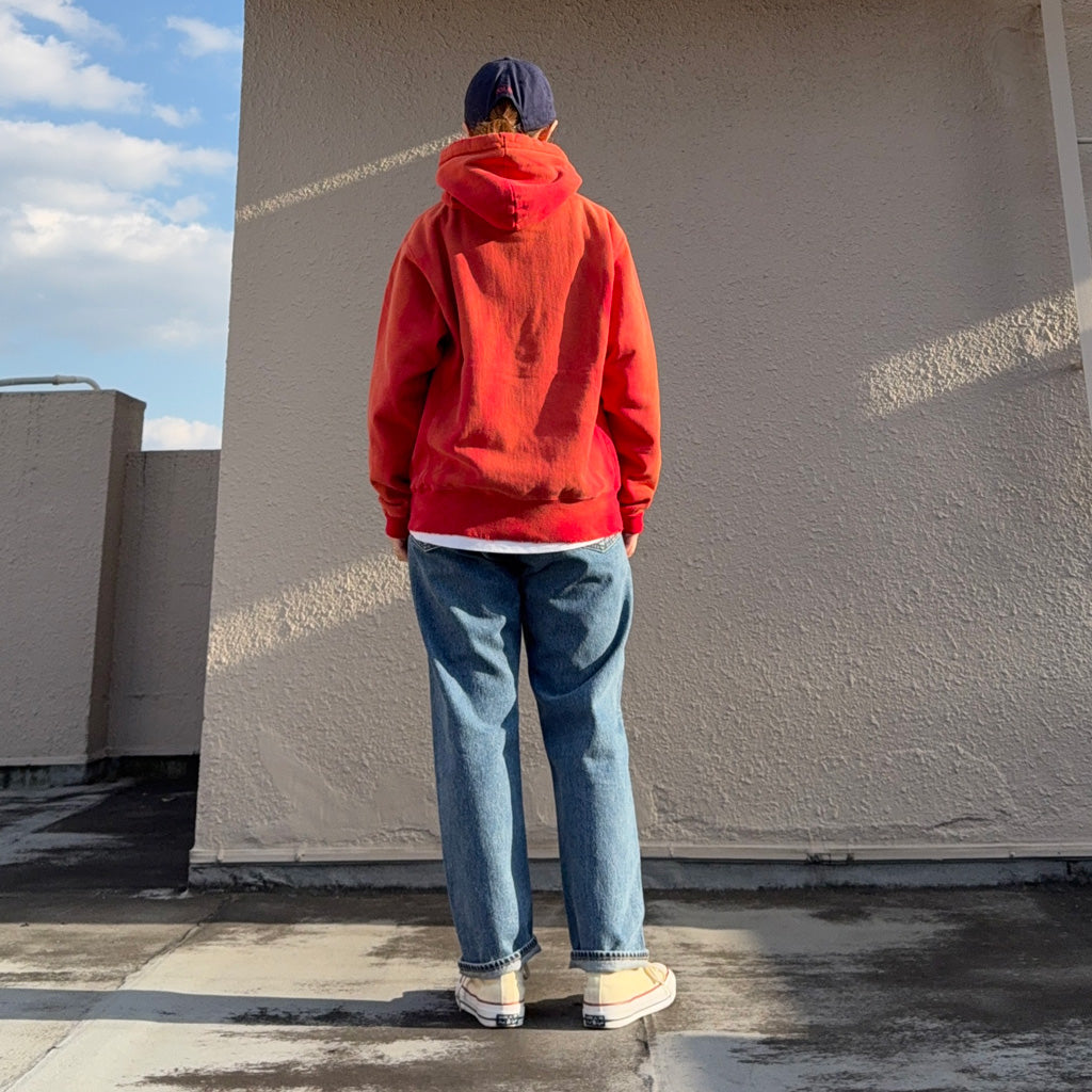 Champion : US企画 VINTAGE 日焼け加工 REVERSE WEAVE HOODIE (RED)