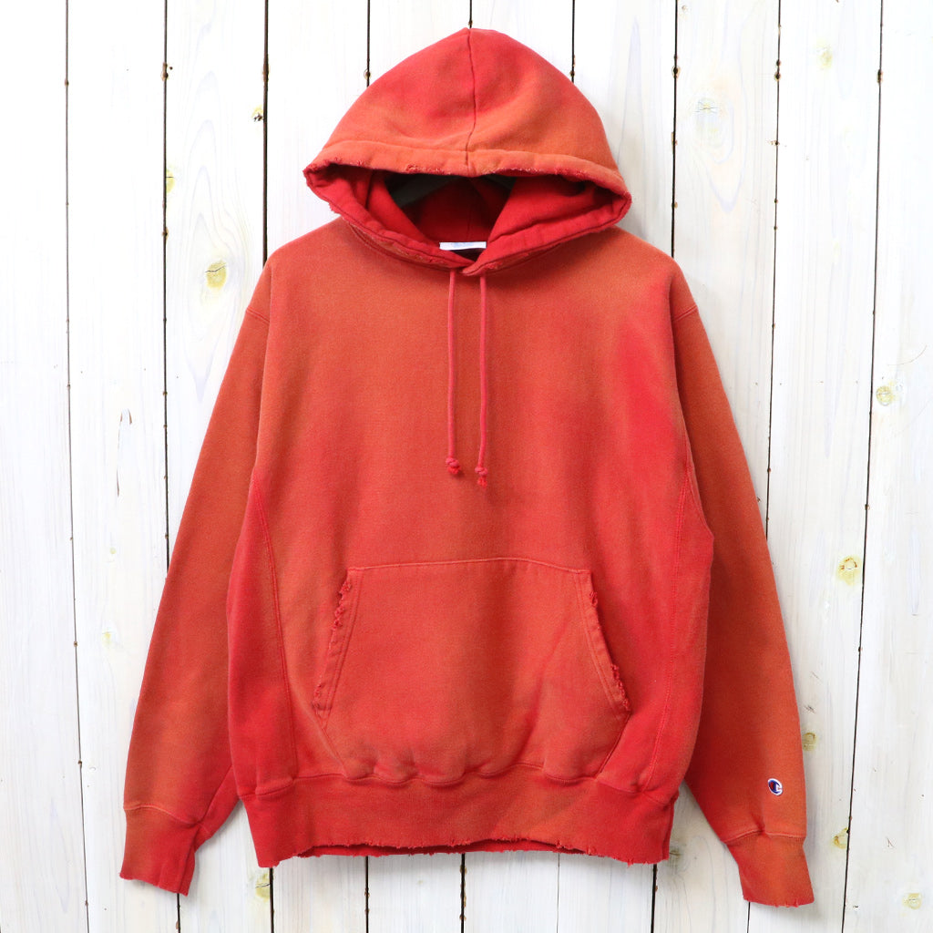 Champion : US企画 VINTAGE 日焼け加工 REVERSE WEAVE HOODIE (RED)