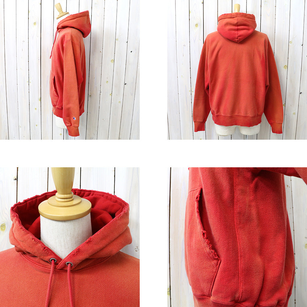Champion : US企画 VINTAGE 日焼け加工 REVERSE WEAVE HOODIE (RED)