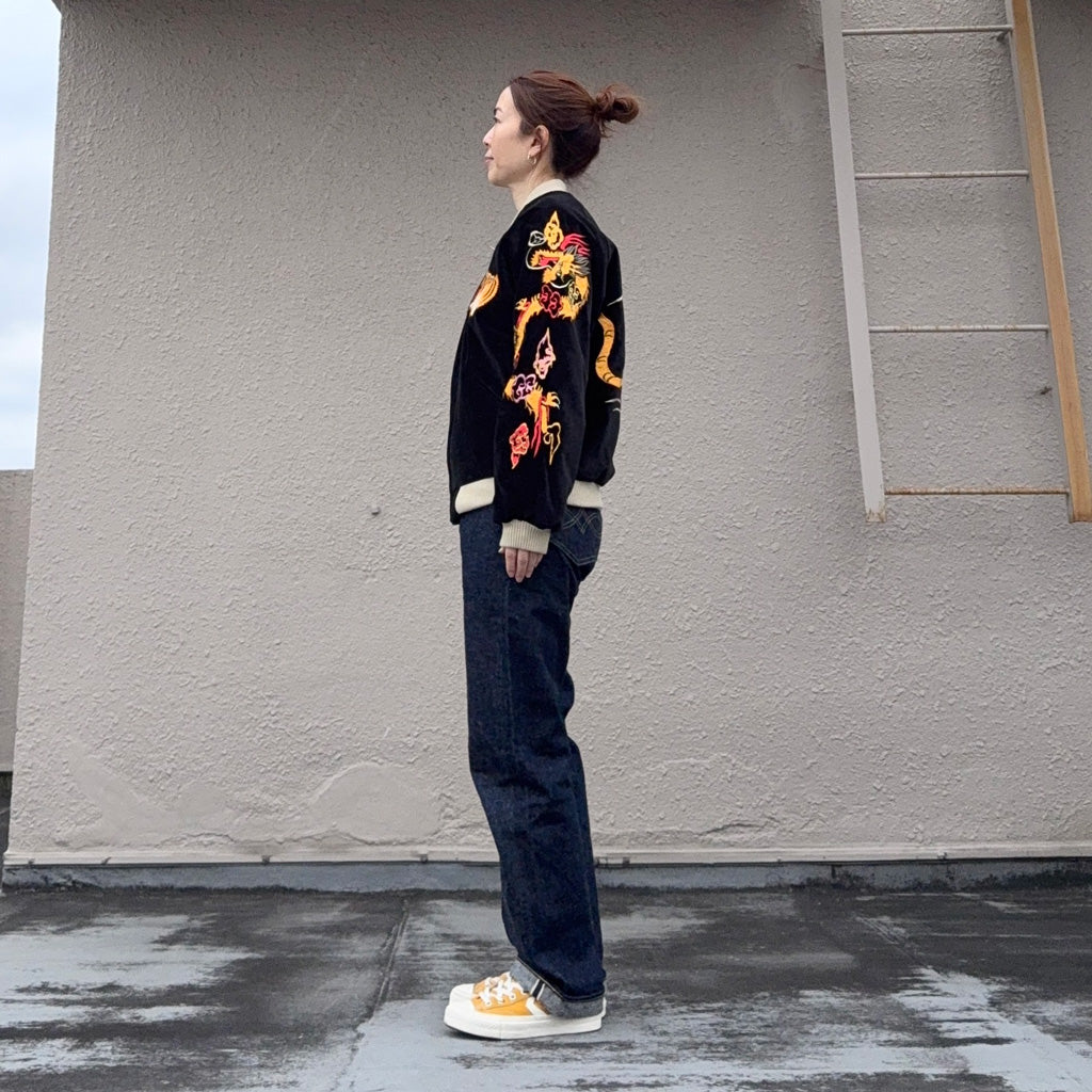 TAILOR TOYO : VELVETEEN SOUVENIR JACKET “GOLD DRAGON & GOLD TIGER”×”JAPAN MAP”
