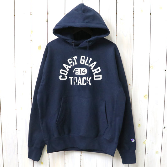 Champion : COAST GUARD TRACK REVERSEWEAVE HOODIE (NAVY)