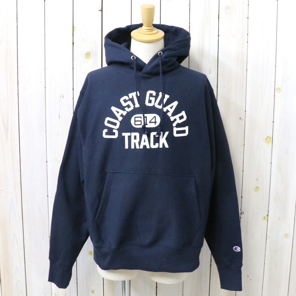 Champion : COAST GUARD TRACK REVERSEWEAVE HOODIE (NAVY)